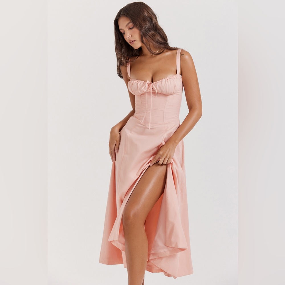 House Of CB-Carmen Dress Baby Pink